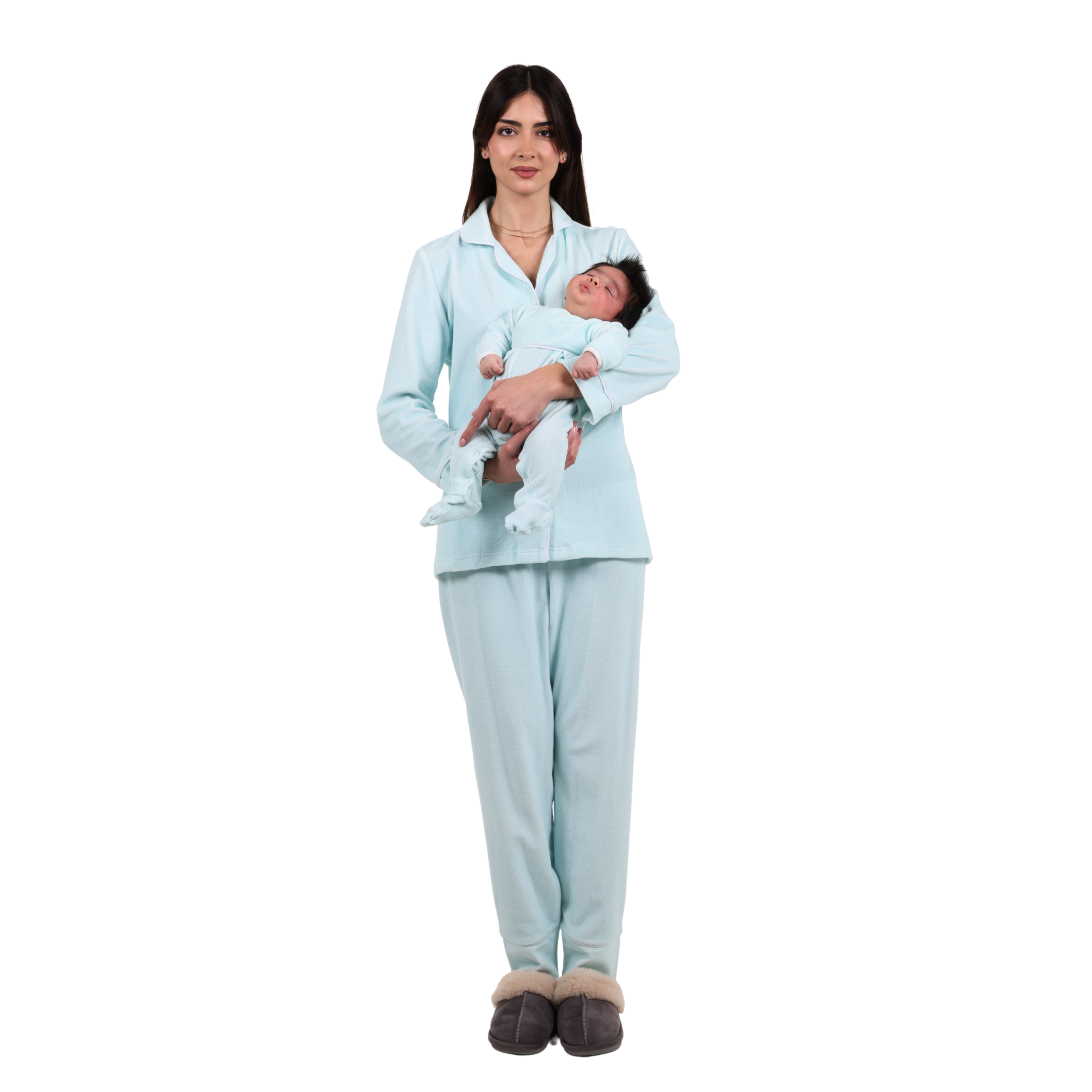 Cosset Loungewear Moments Mommy & Me Loungewear Set – Green " Small"